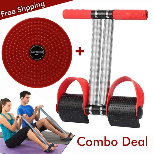 Combo Deal Tummy Trimmer Double Spring & Twister Plate Disc High Quality Weight Loss Machine