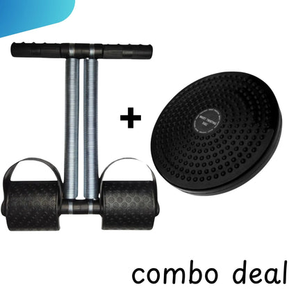 Combo Deal Tummy Trimmer Double Spring & Twister Plate Disc High Quality Weight Loss Machine